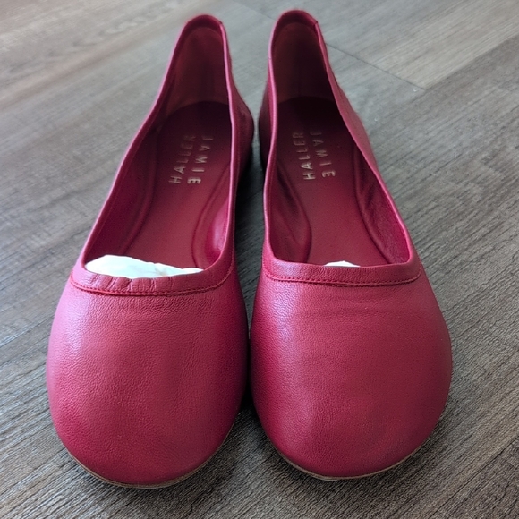 Jamie Haller Women's Red Leather Flats - Picture 6 of 6